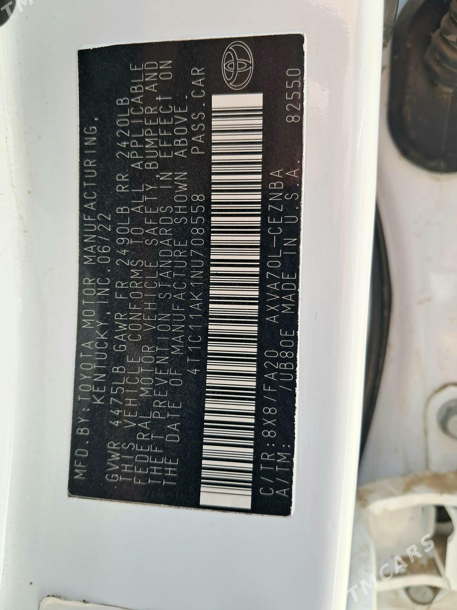 Toyota Camry 2022 - 330 000 TMT - Махтумкули - img 9