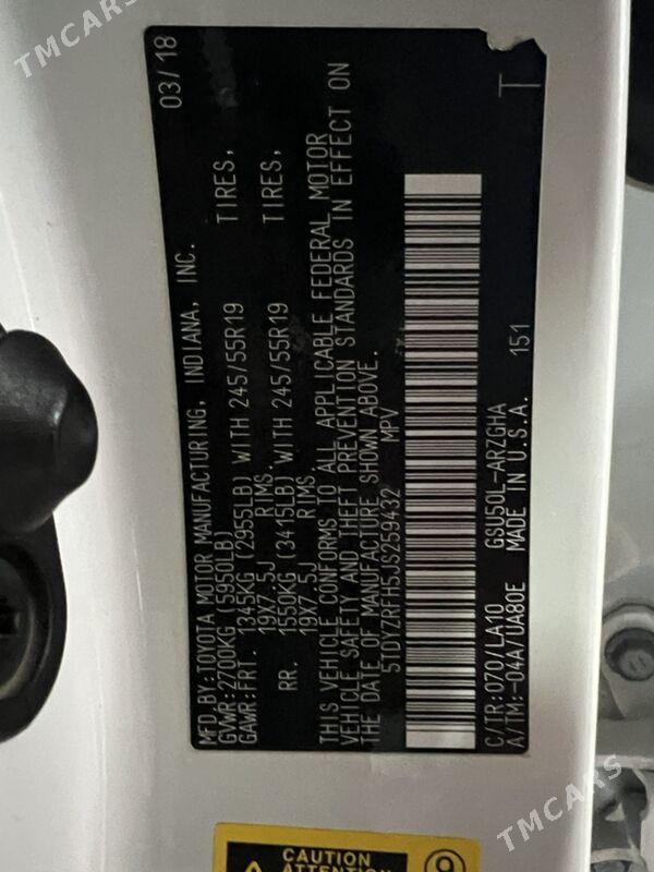 Toyota Highlander 2018 - 520 000 TMT - Aşgabat - img 7