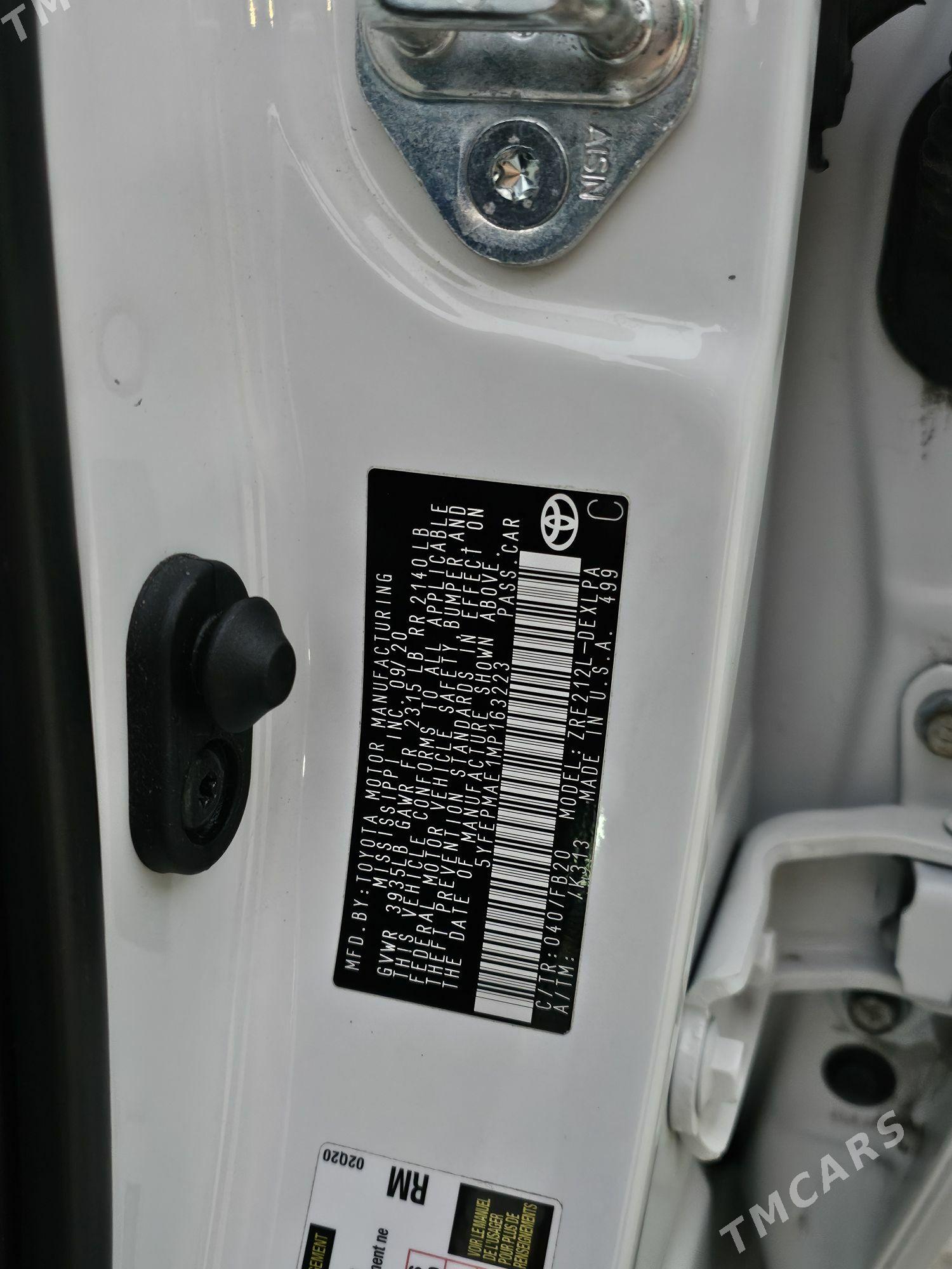 Toyota Corolla 2020 - 265 000 TMT - Aşgabat - img 7