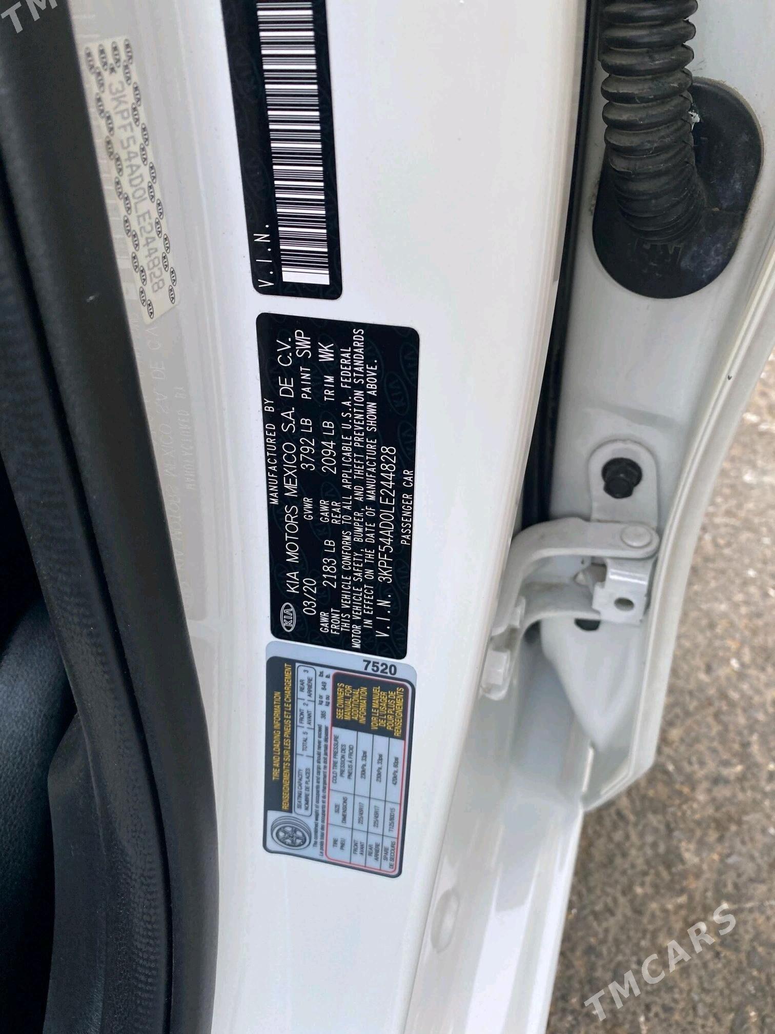 Kia Forte 2020 - 252 000 TMT - Ашхабад - img 9