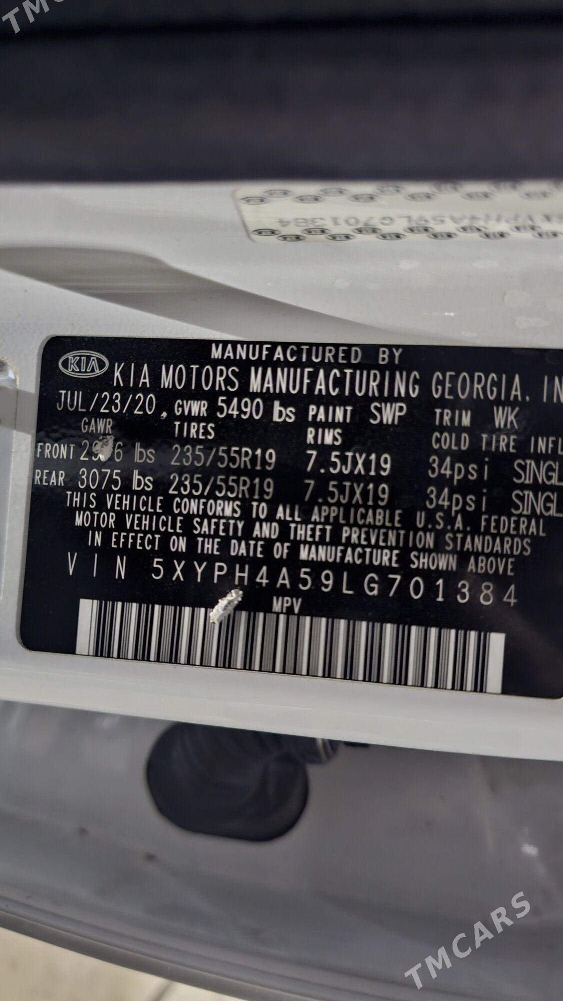 Kia Sorento 2020 - 380 000 TMT - Ашхабад - img 8