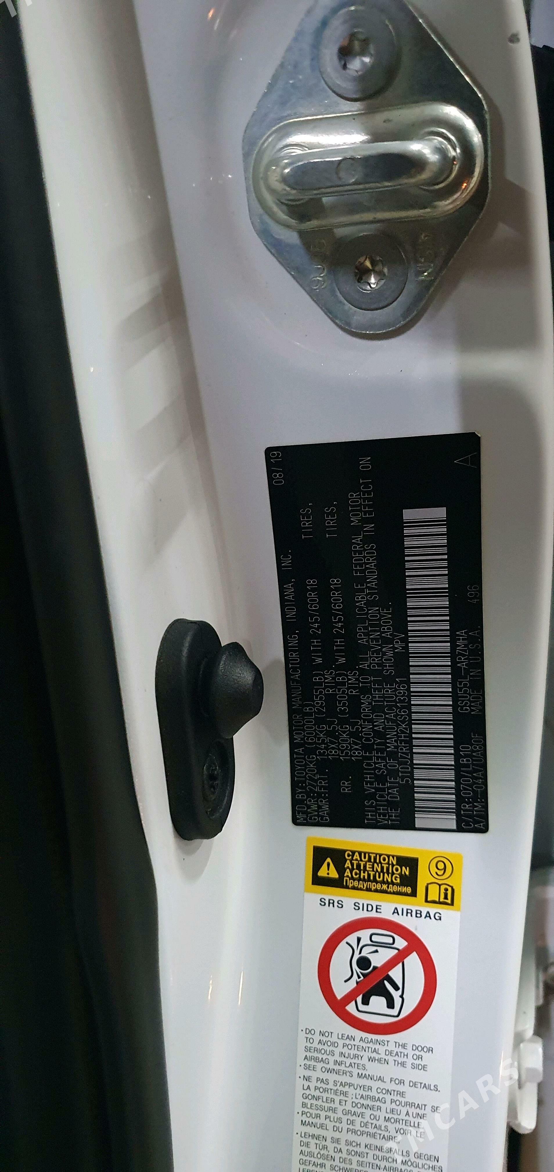 Toyota Highlander 2019 - 470 000 TMT - ул. Московская (10 йыл абаданчылык ш.) - img 8