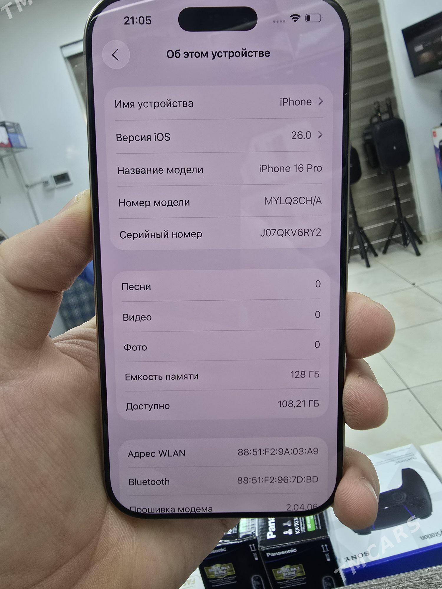 iPhone 16 pro 128gb 100% 42 - Aşgabat - img 2