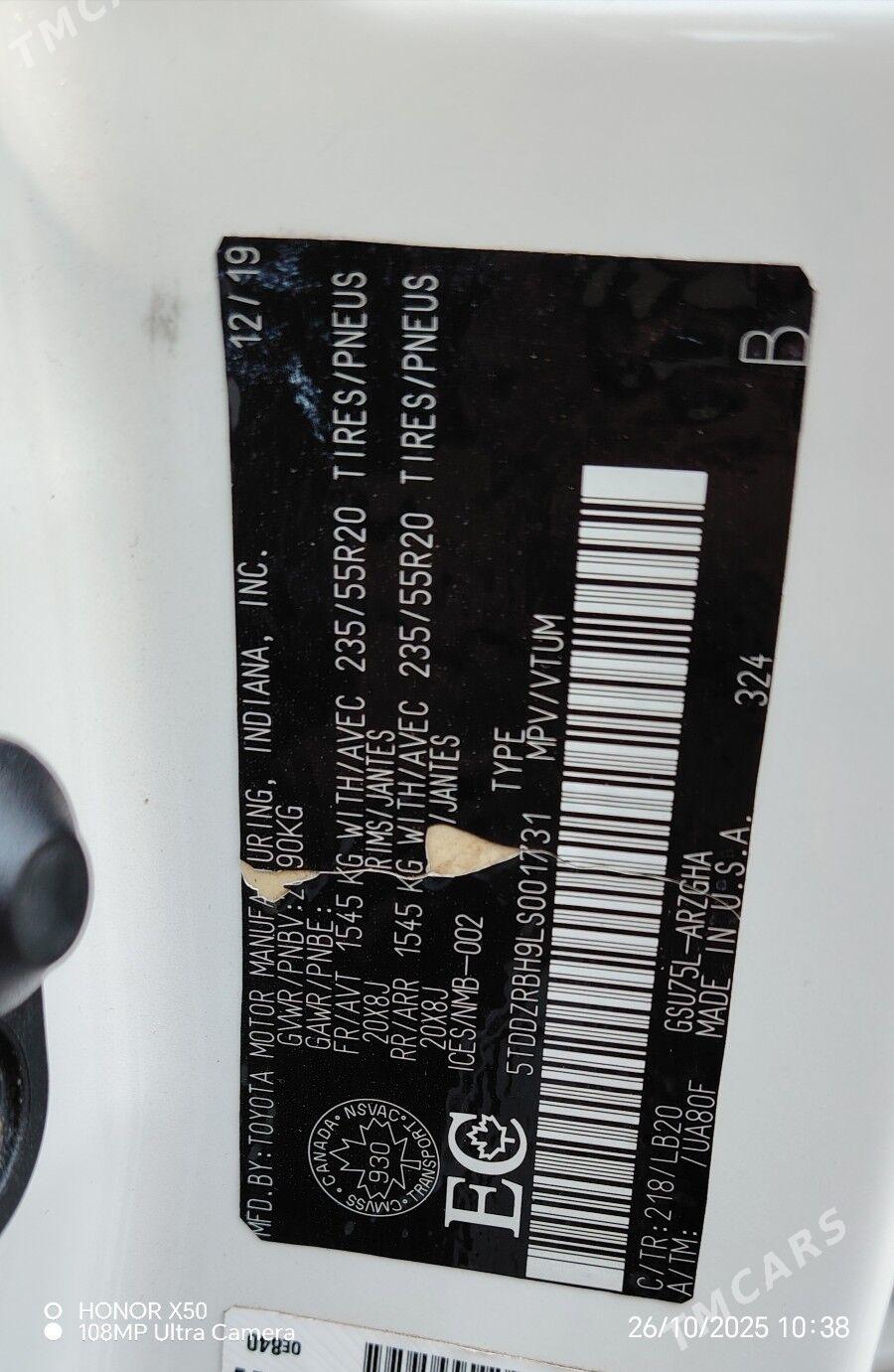 Toyota Highlander 2020 - 525 000 TMT - Hitrowka - img 7