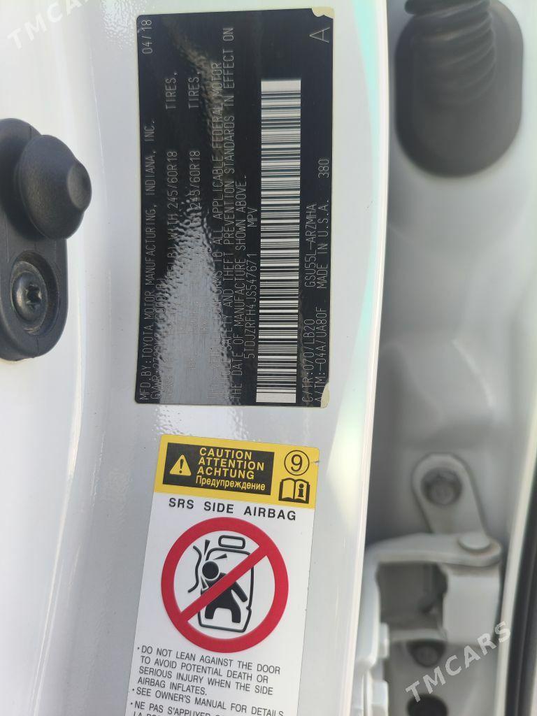 Toyota Highlander 2018 - 480 000 TMT - Ашхабад - img 6