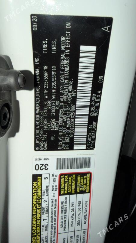 Toyota Sienna 2020 - 550 000 TMT - ул. Подвойского (Битарап Туркменистан шаёлы) - img 10