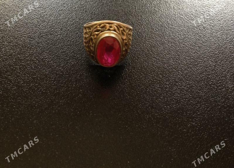 Кольцо из позолоченного серебра с рубином - Ашхабад - img 4