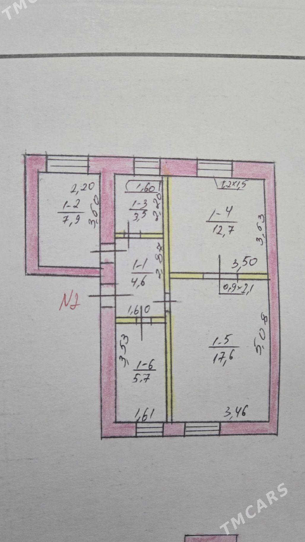3-комн. 1-этаж  30-мкр. - Ашхабад - img 9