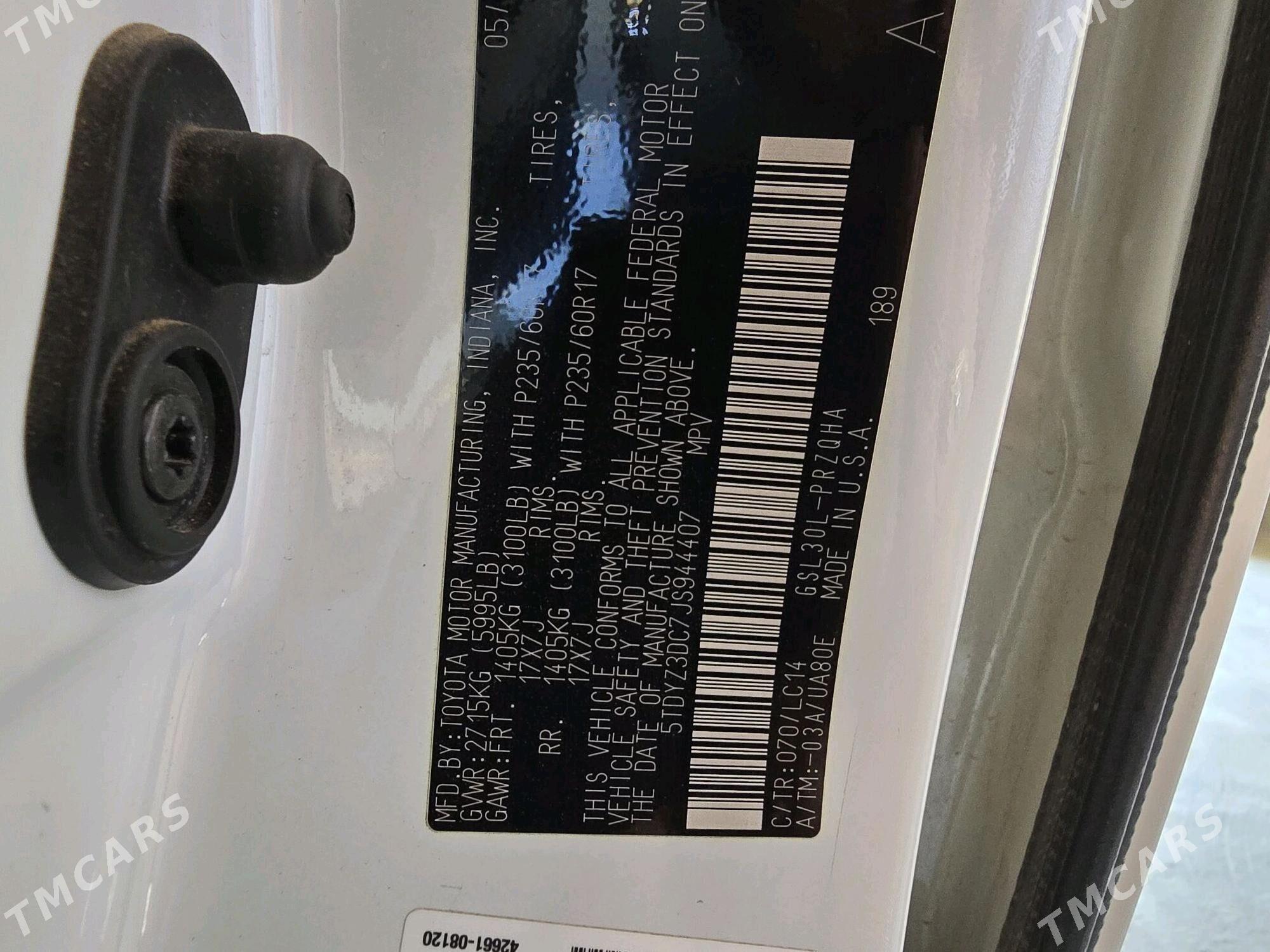 Toyota Sienna 2019 - 480 000 TMT - Гарабекевюл - img 5