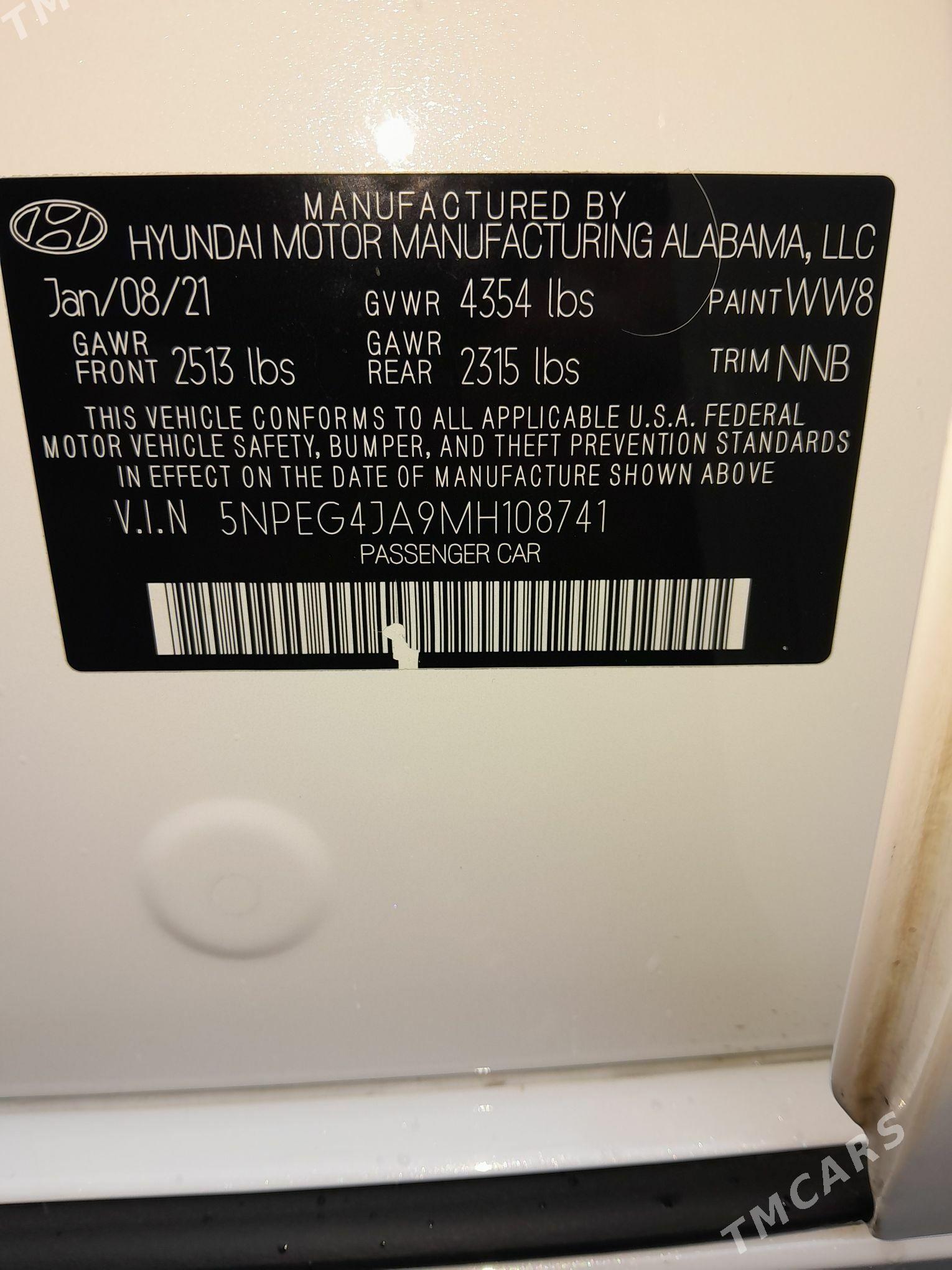 Hyundai Sonata 2021 - 265 000 TMT - ул. Московская (10 йыл абаданчылык ш.) - img 8