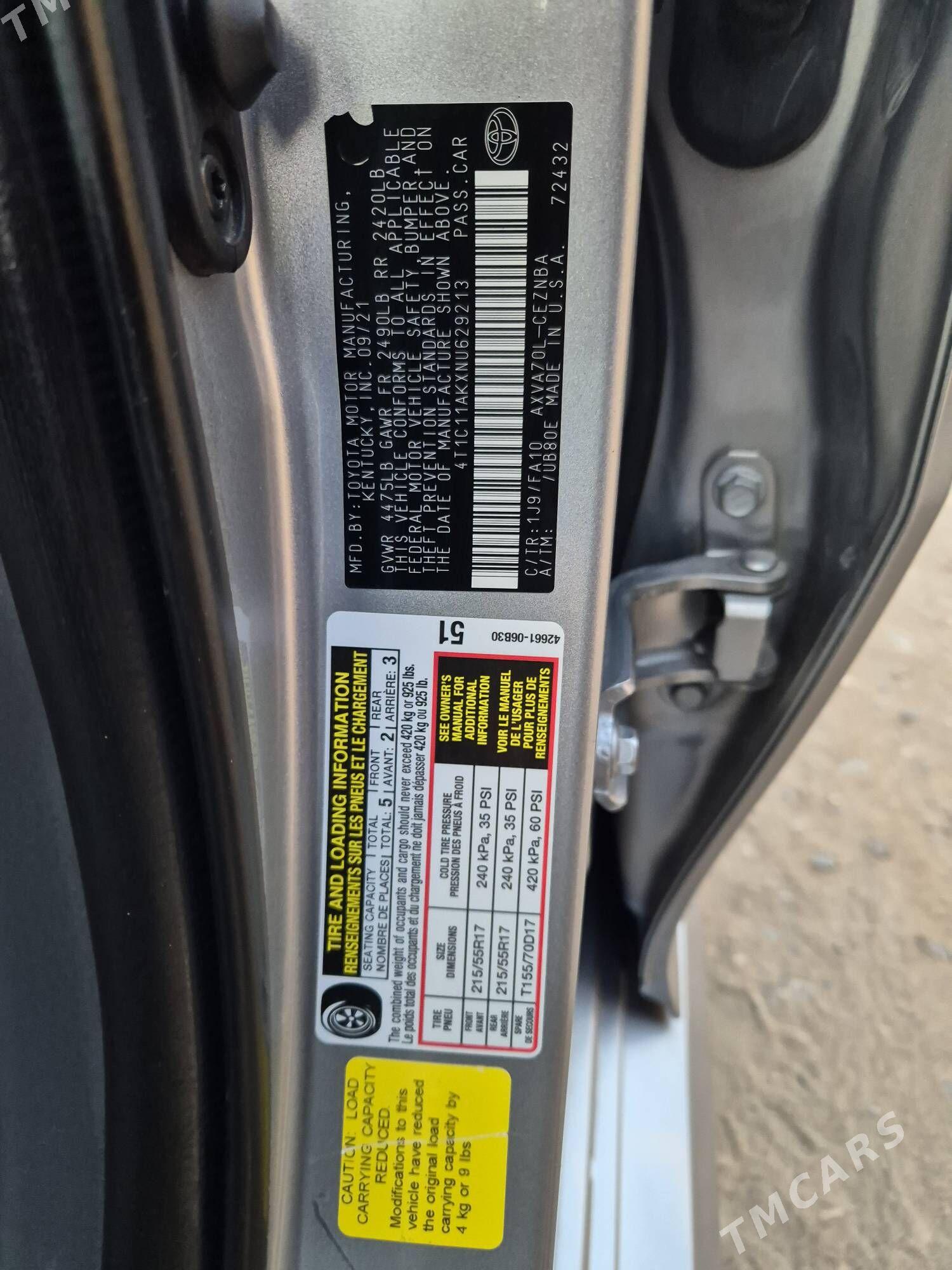 Toyota Camry 2021 - 320 000 TMT - Туркменабат - img 2