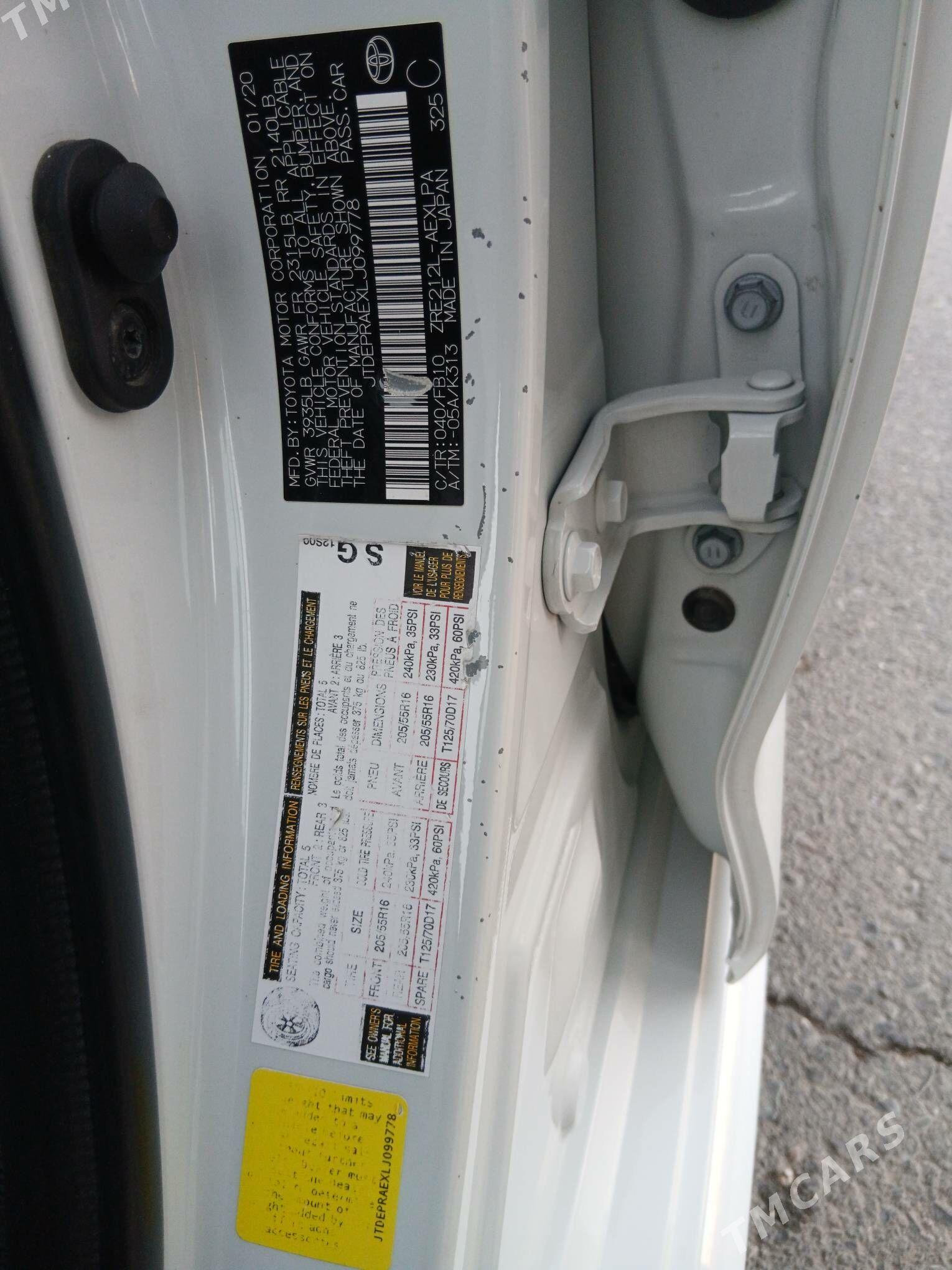 Toyota Corolla 2020 - 250 000 TMT - Daşoguz - img 8