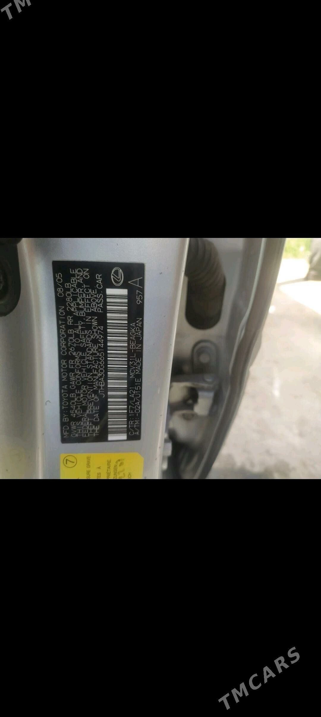 Lexus ES 330 2006 - 210 000 TMT - Туркменабат - img 6