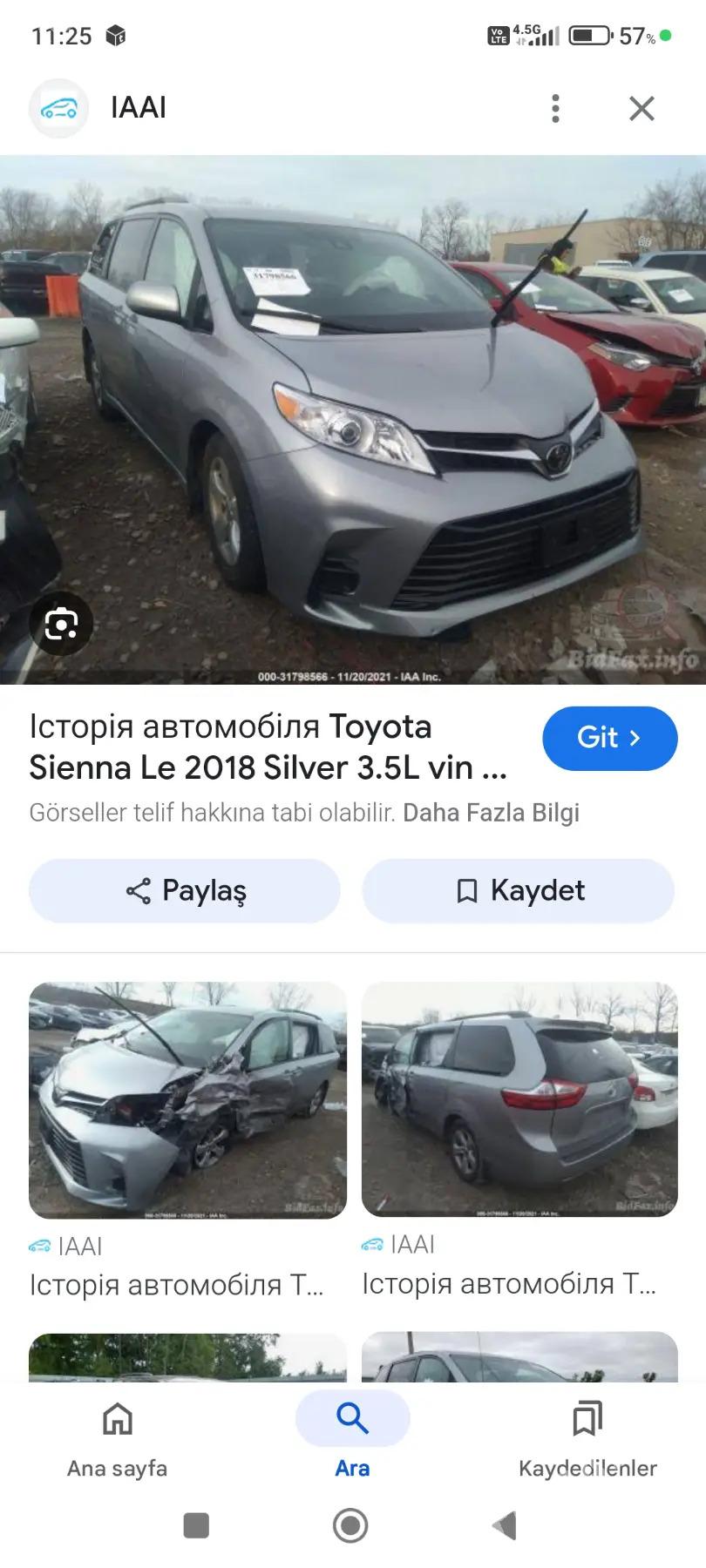 Toyota Sienna 2018 - 375 000 TMT - Дянев - img 3