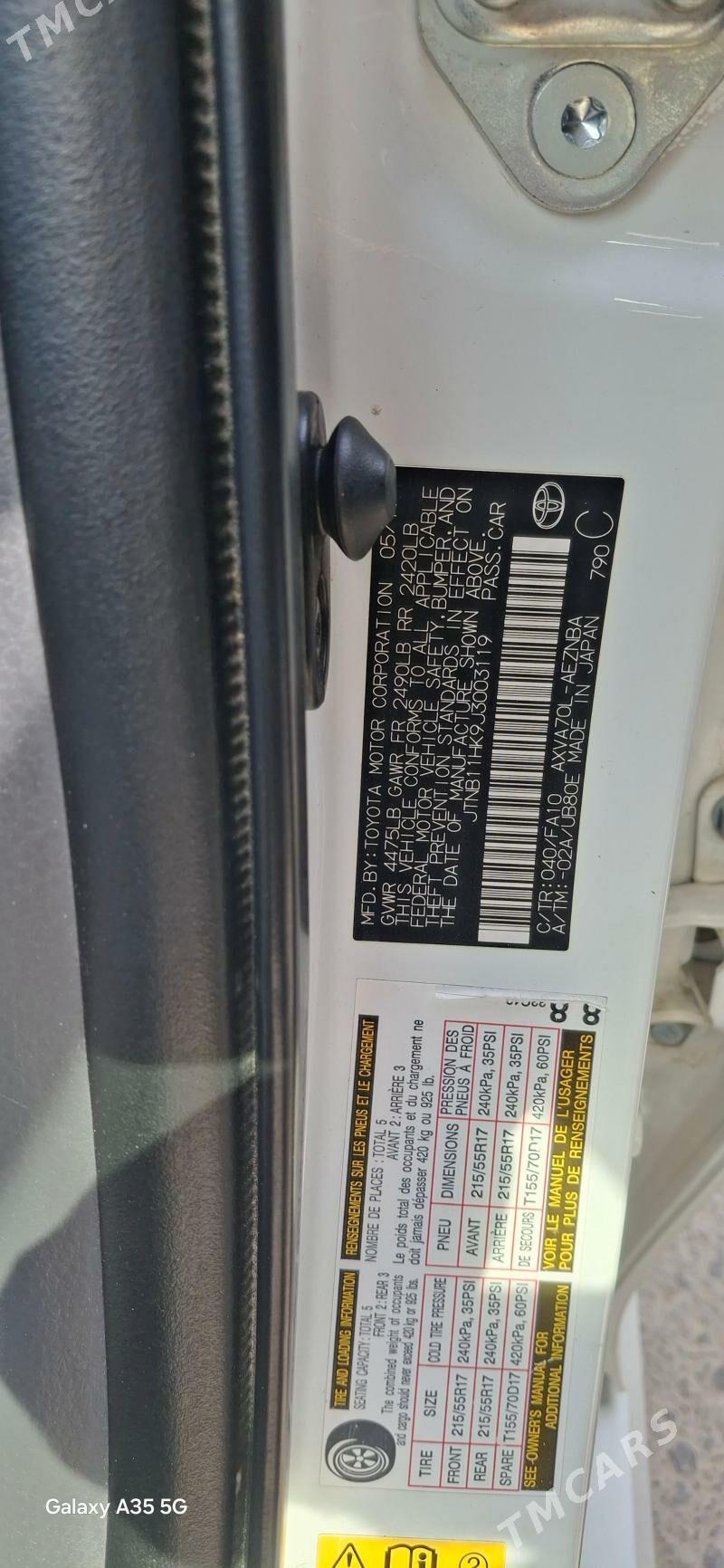 Toyota Camry 2018 - 305 000 TMT - Ашхабад - img 6