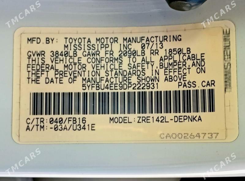 Toyota Corolla 2013 - 195 000 TMT - Aşgabat - img 6