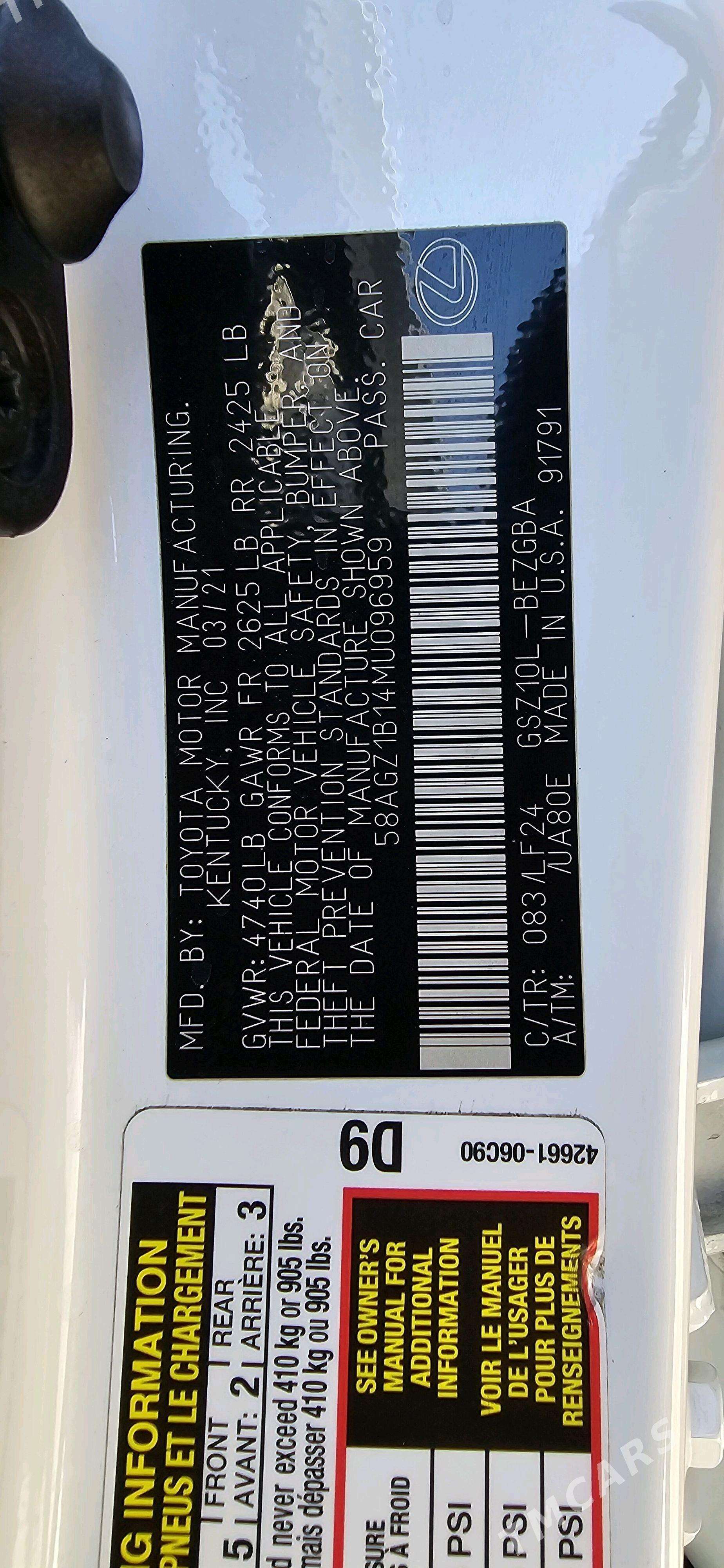 Lexus ES 350 2021 - 555 000 TMT - Türkmenabat - img 8