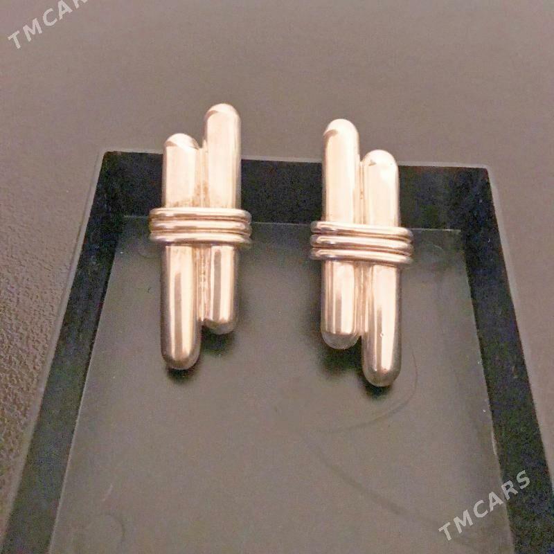 Серебряные серьги-клипсы - Aşgabat - img 1