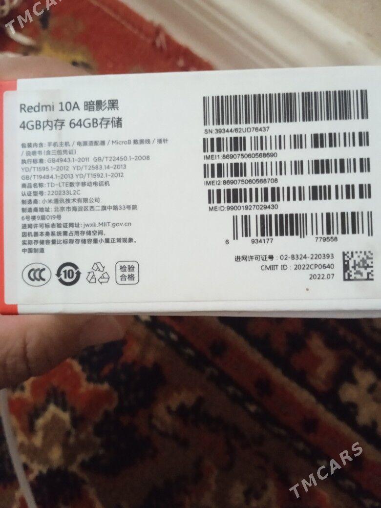 Redmi 10A 4+1/64 - Ашхабад - img 2