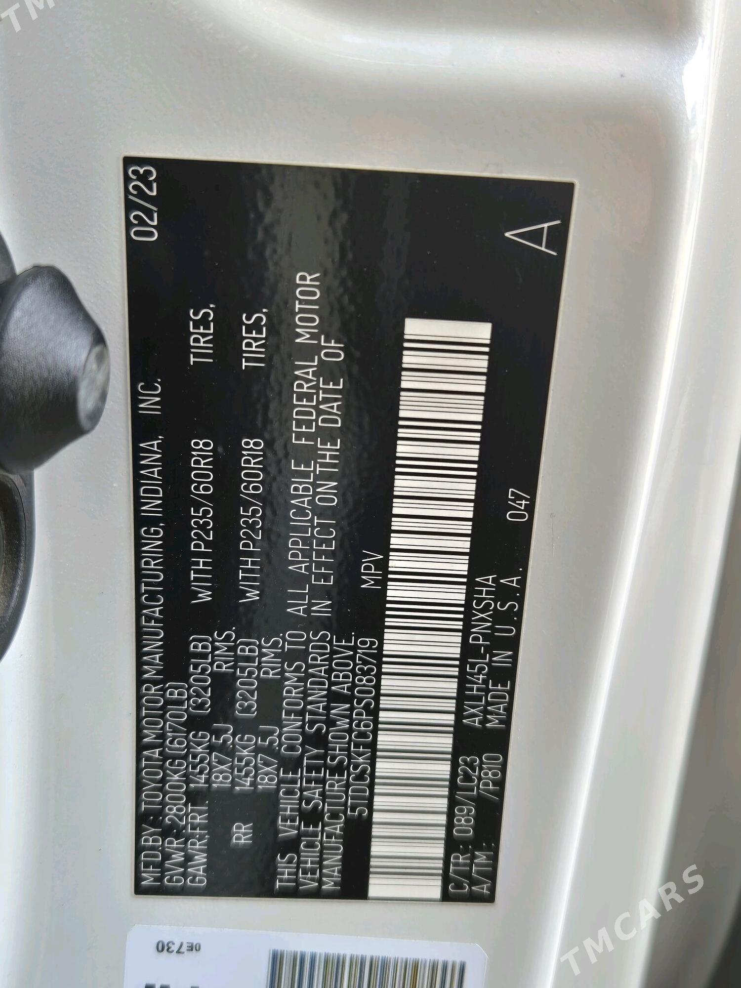 Toyota Sienna 2023 - 640 000 TMT - Анев - img 8