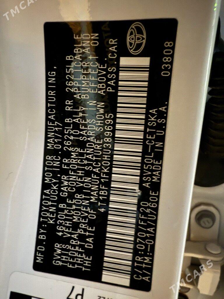 Toyota Camry 2017 - 286 000 TMT - Ашхабад - img 7