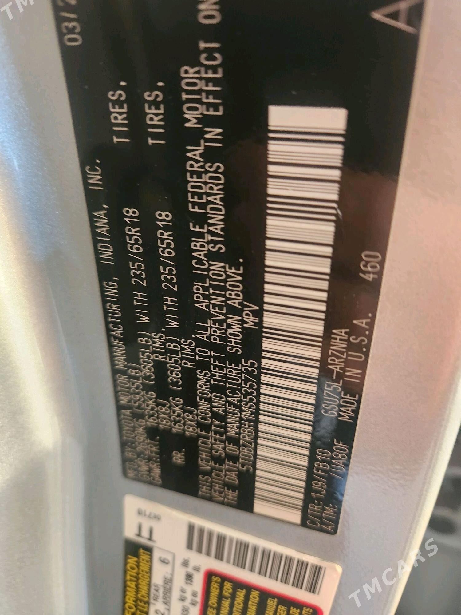 Toyota Highlander 2021 - 490 000 TMT - Mary - img 8