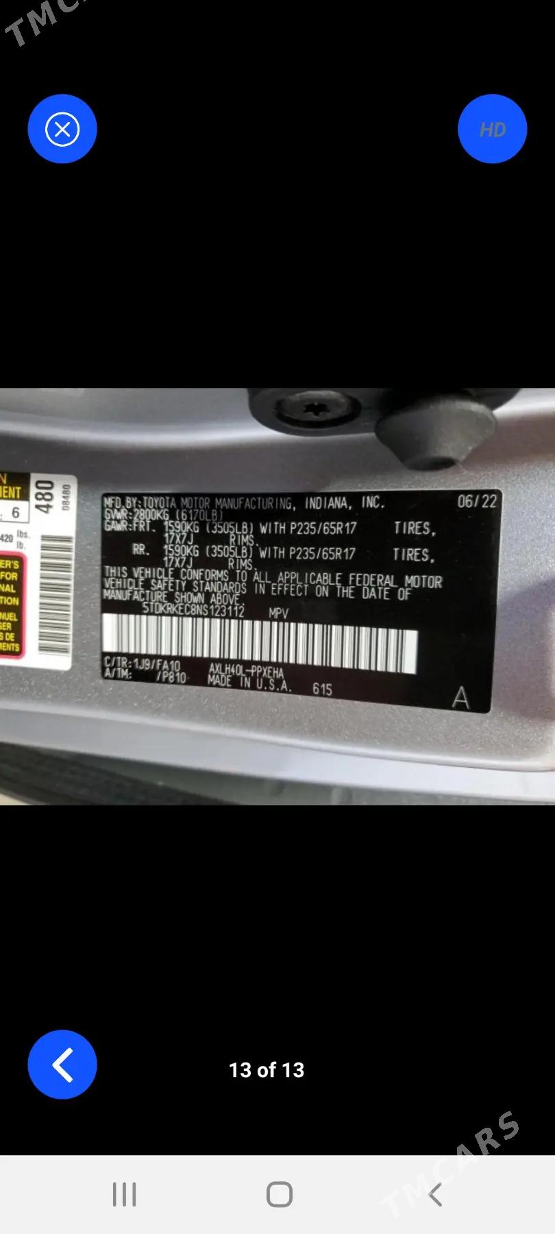 Toyota Sienna 2022 - 500 000 TMT - Мары - img 4