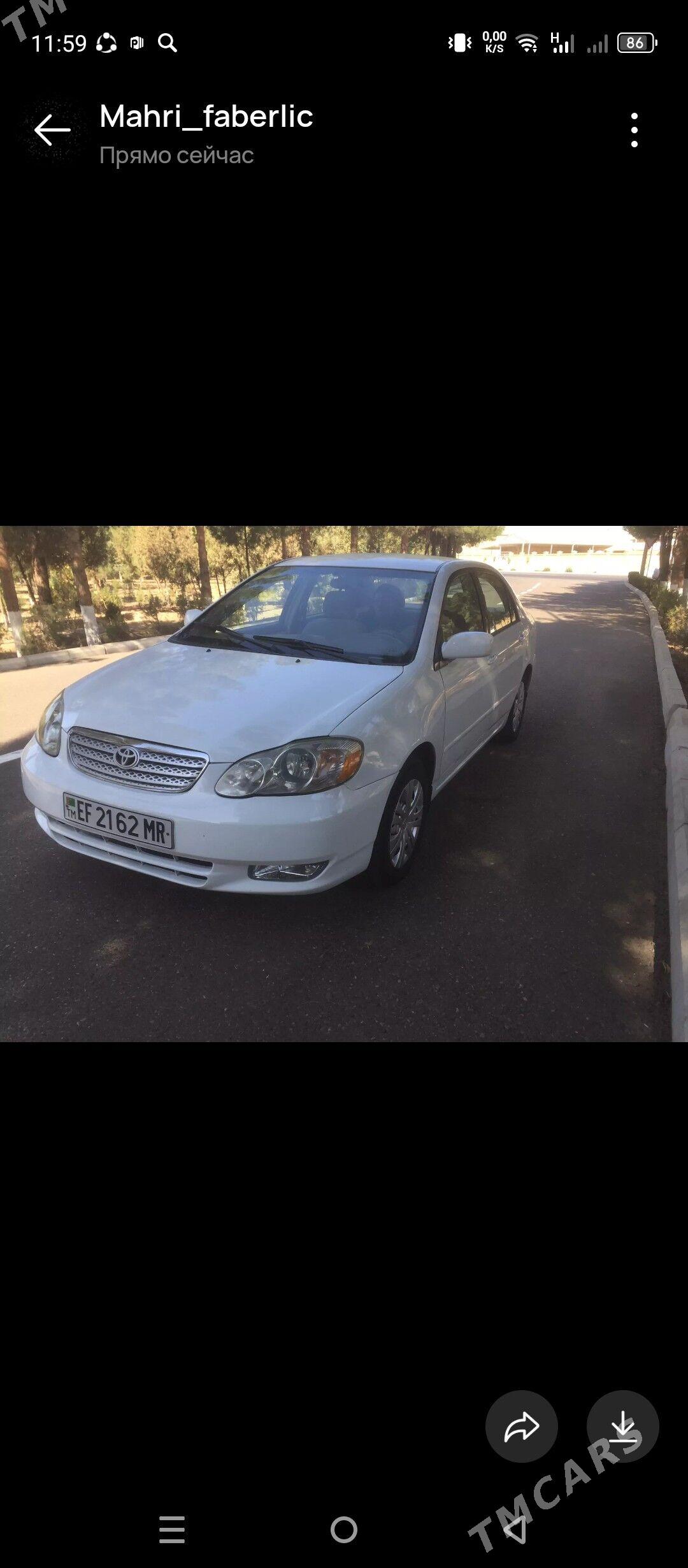 Toyota Corolla 2003 - 125 000 TMT - Мары - img 4