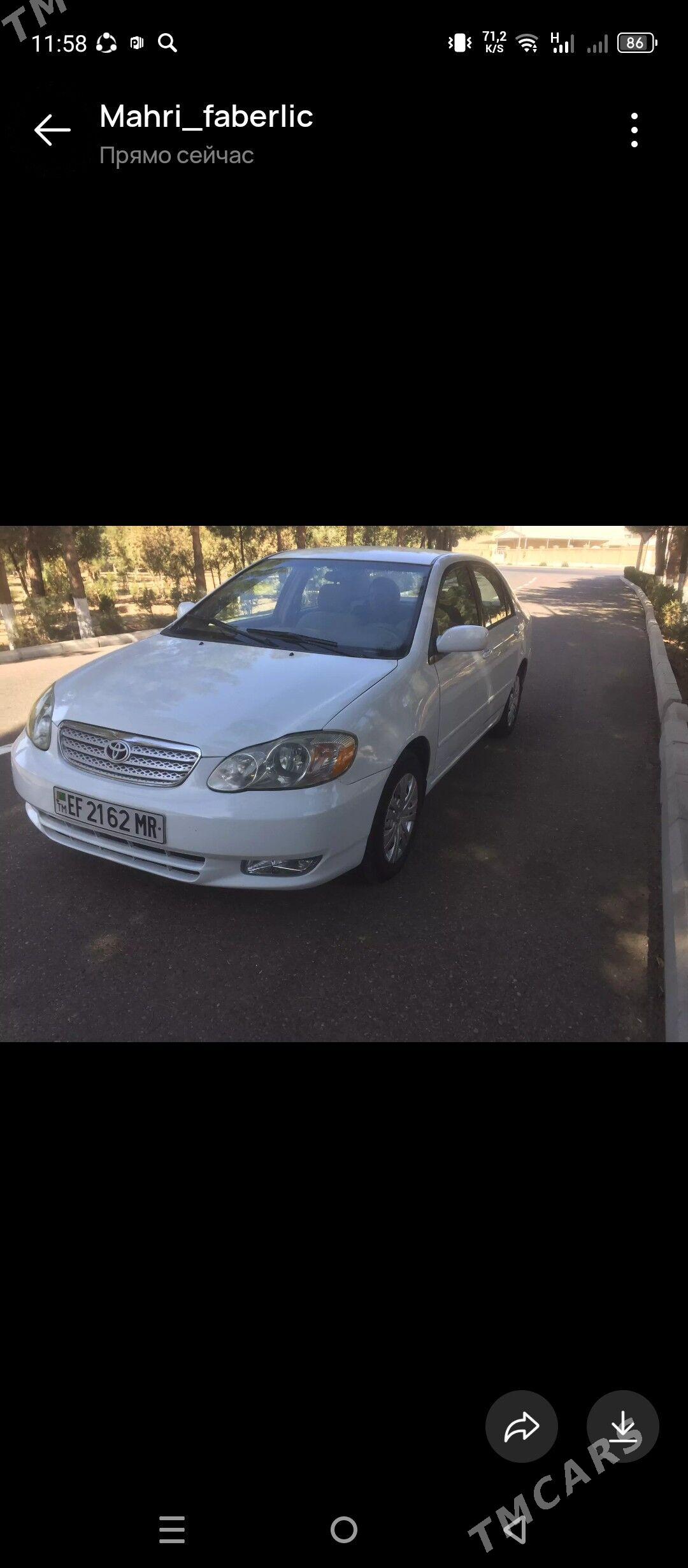 Toyota Corolla 2003 - 125 000 TMT - Мары - img 6