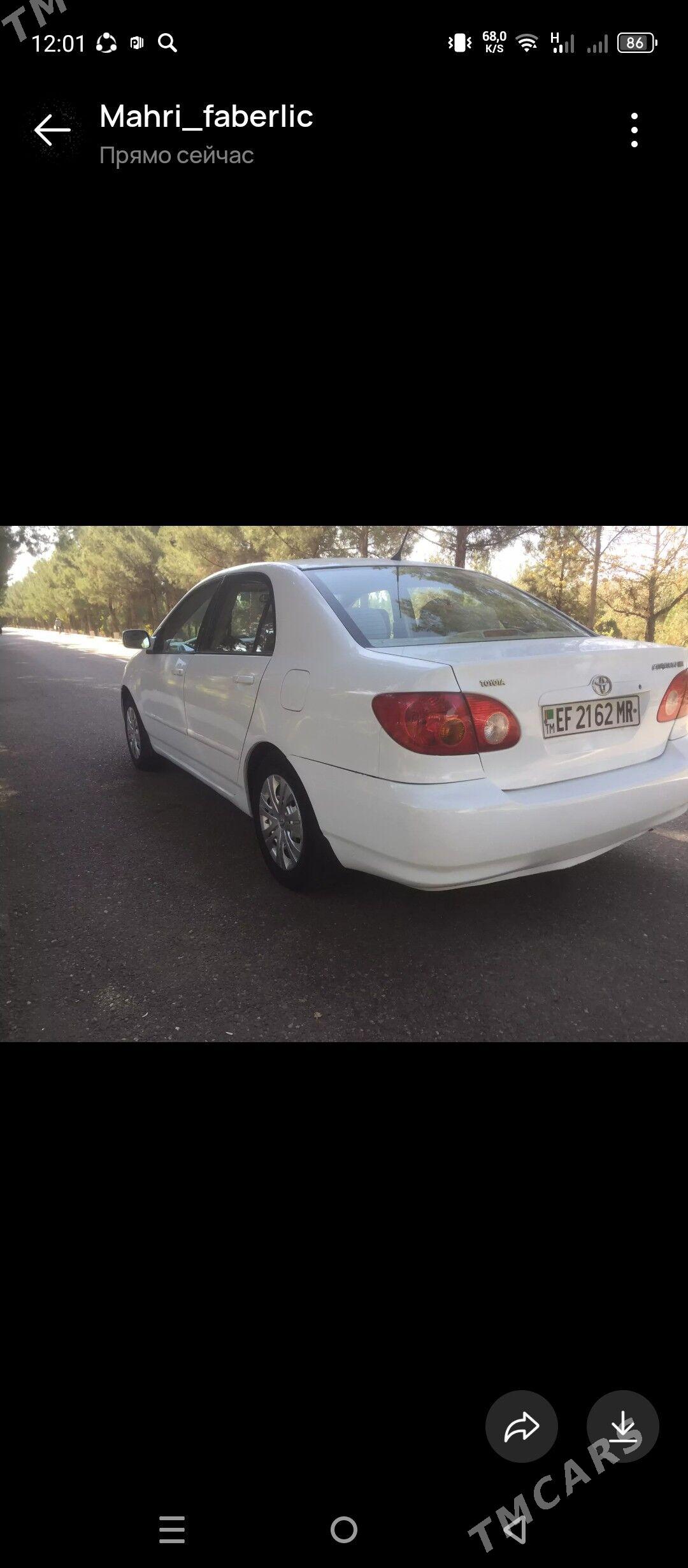 Toyota Corolla 2003 - 125 000 TMT - Мары - img 7