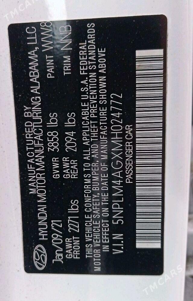 Hyundai Elantra 2021 - 250 000 TMT - Ашхабад - img 6