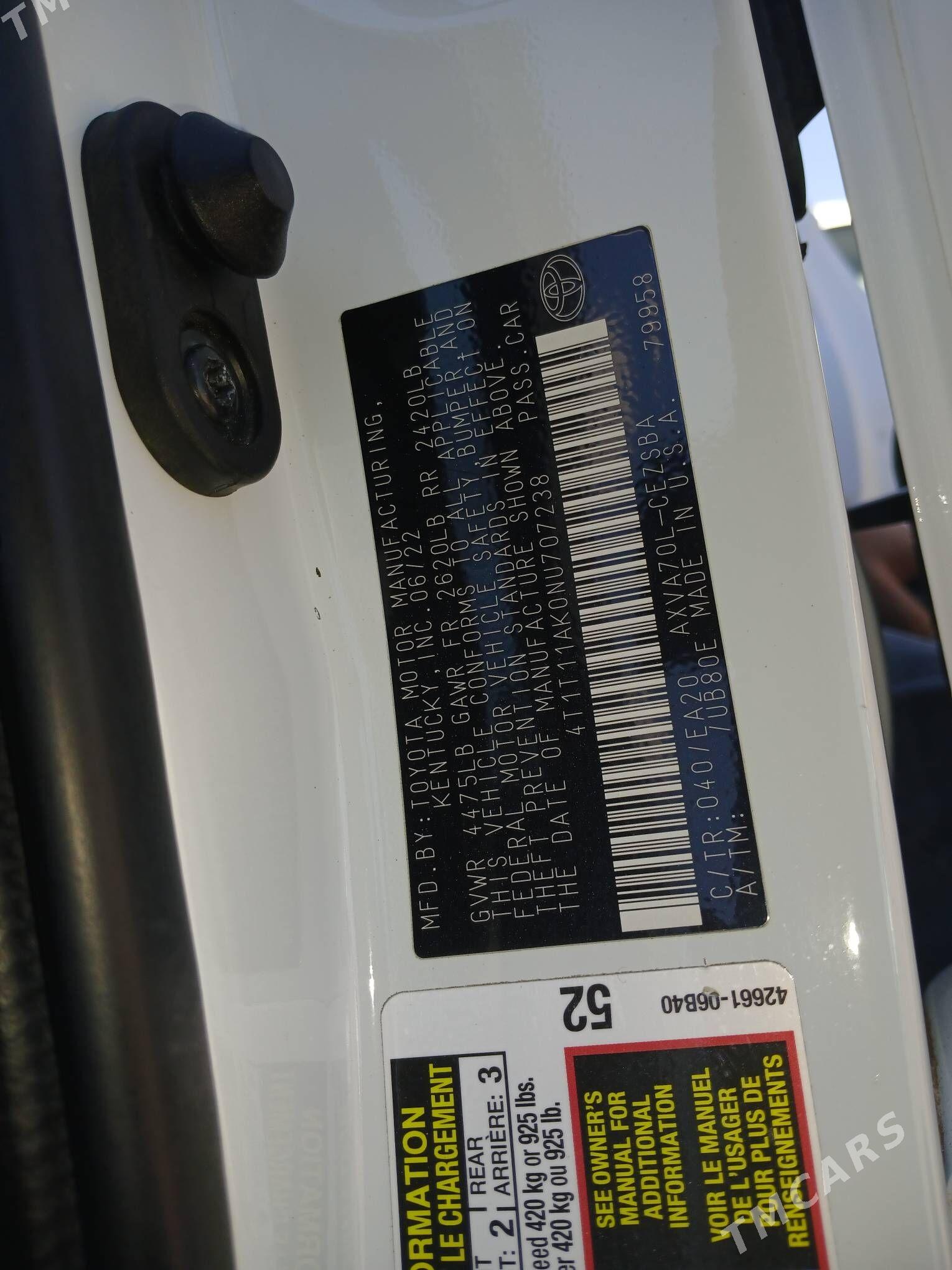 Toyota Camry 2022 - 390 000 TMT - Daşoguz - img 7