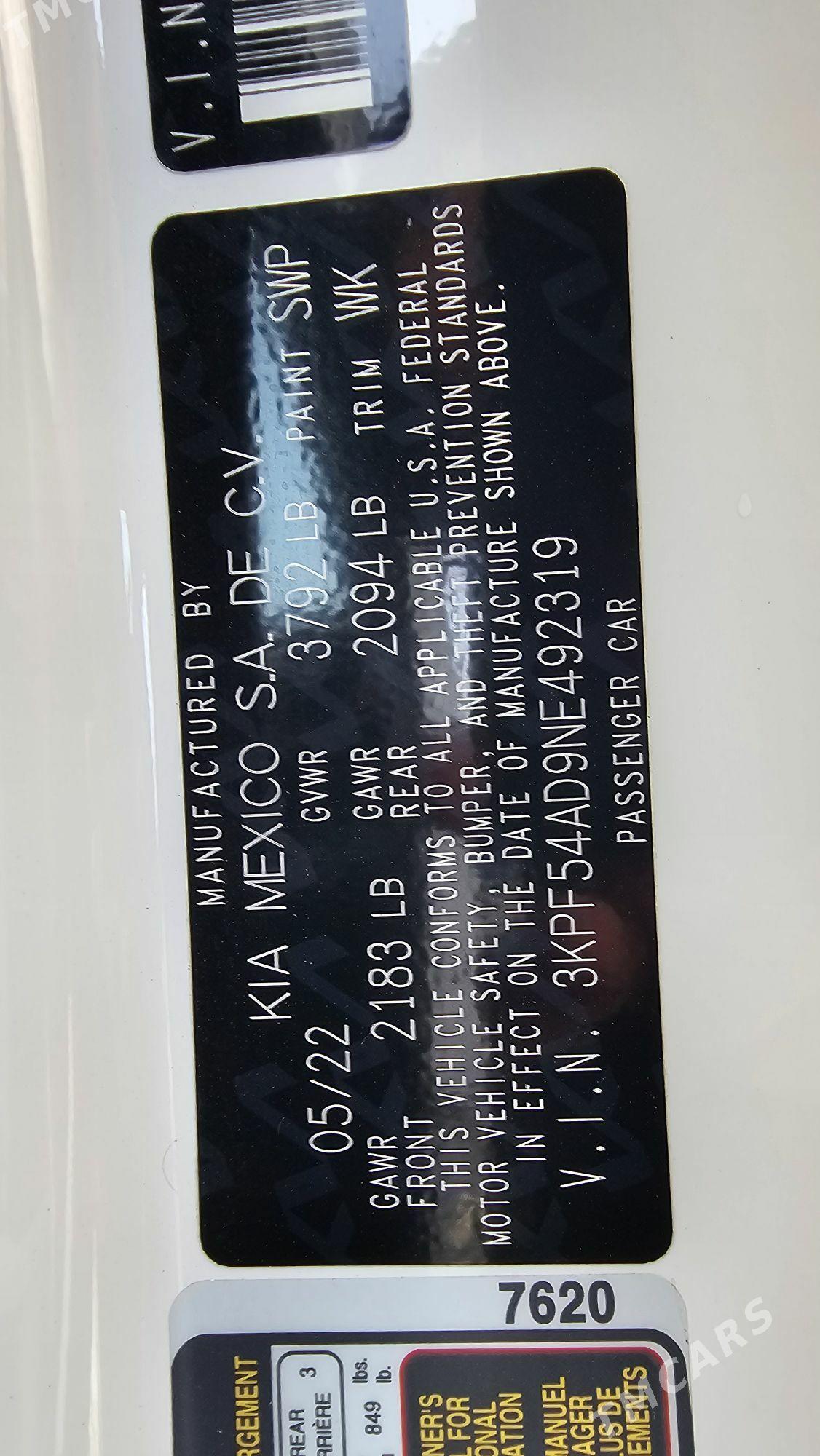 Kia Forte 2022 - 270 000 TMT - Ашхабад - img 7