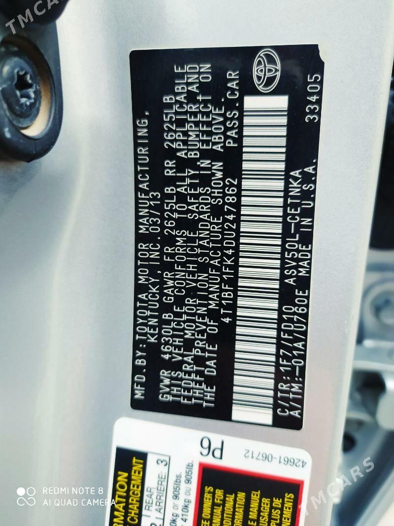 Toyota Camry 2013 - 230 000 TMT - Туркменабат - img 10