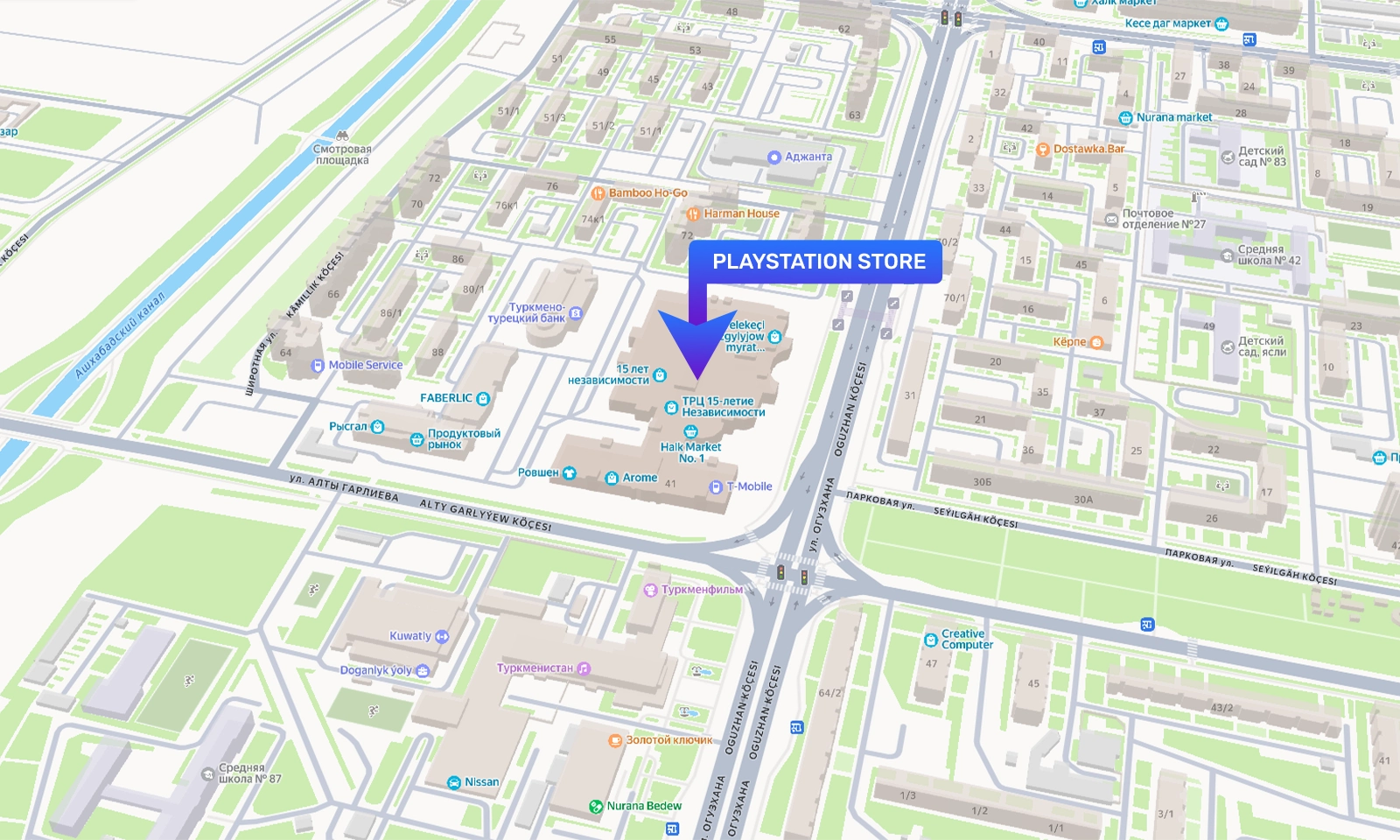 PlayStation Store Map Location