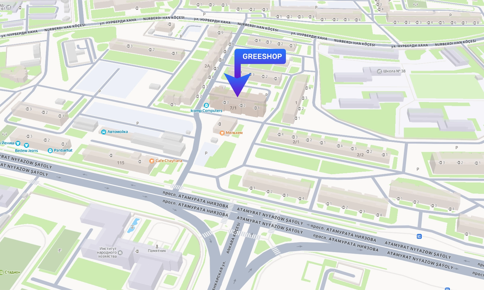 GREESHOP Map Location