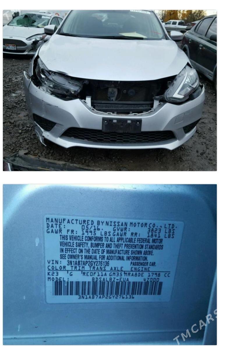 Nissan Sentra 2017 - 139 000 TMT - Ашхабад - img 5