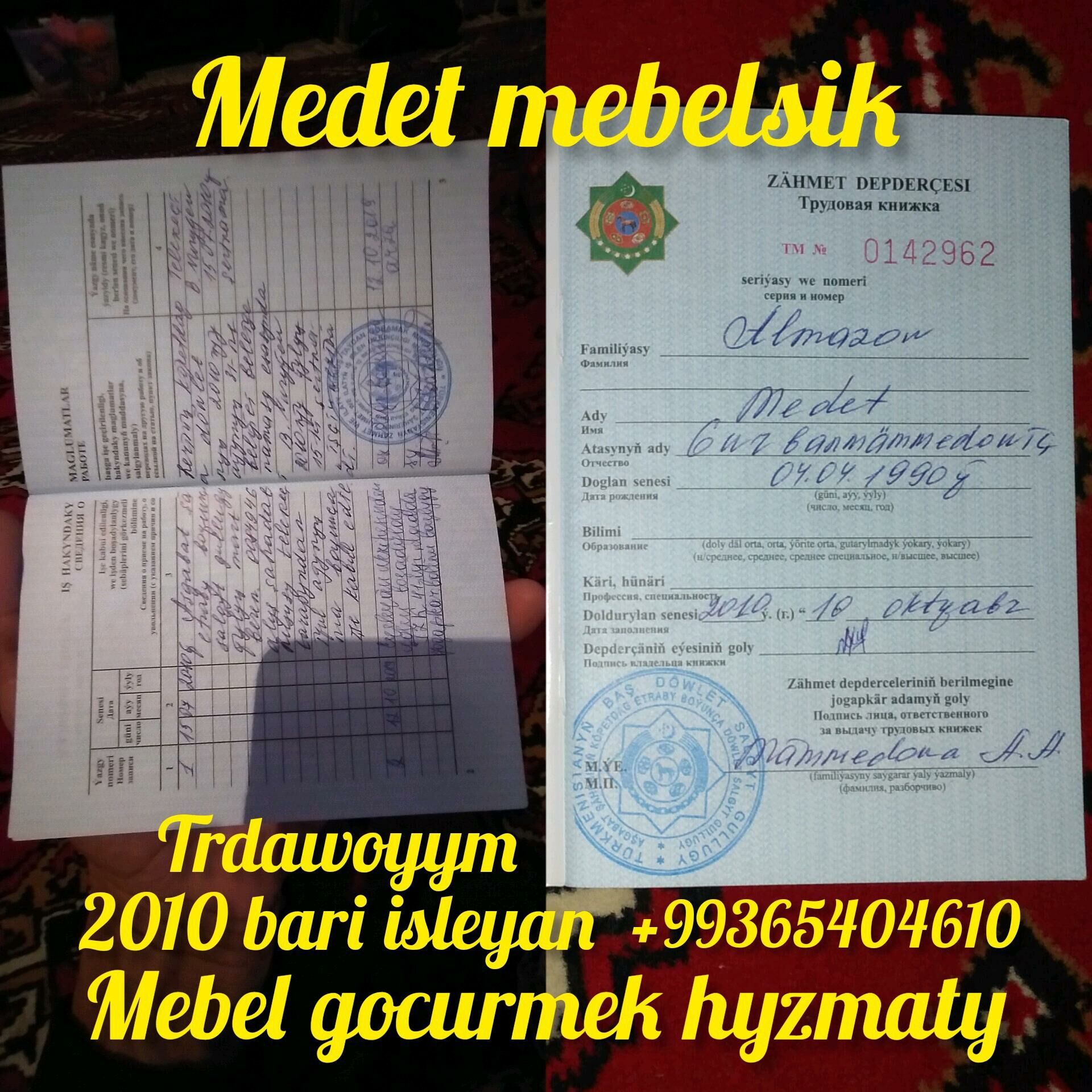 Mebel ussa gocurme sokme duzme - Aşgabat - img 3