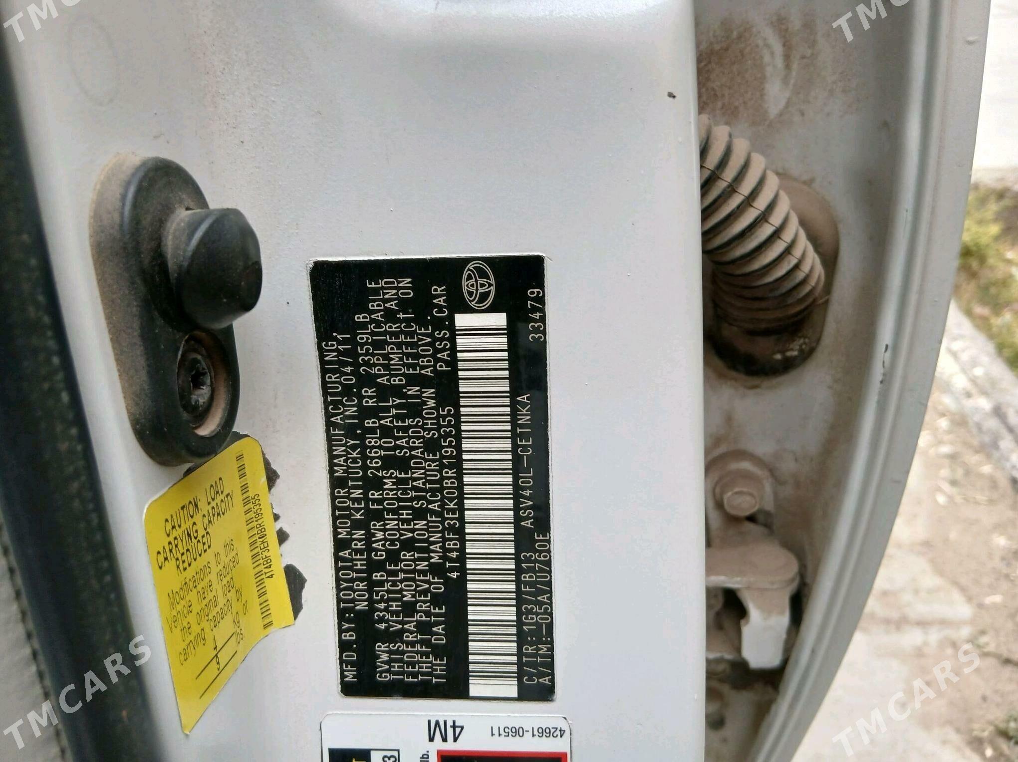 Toyota Camry 2011 - 200 000 TMT - Туркменабат - img 4