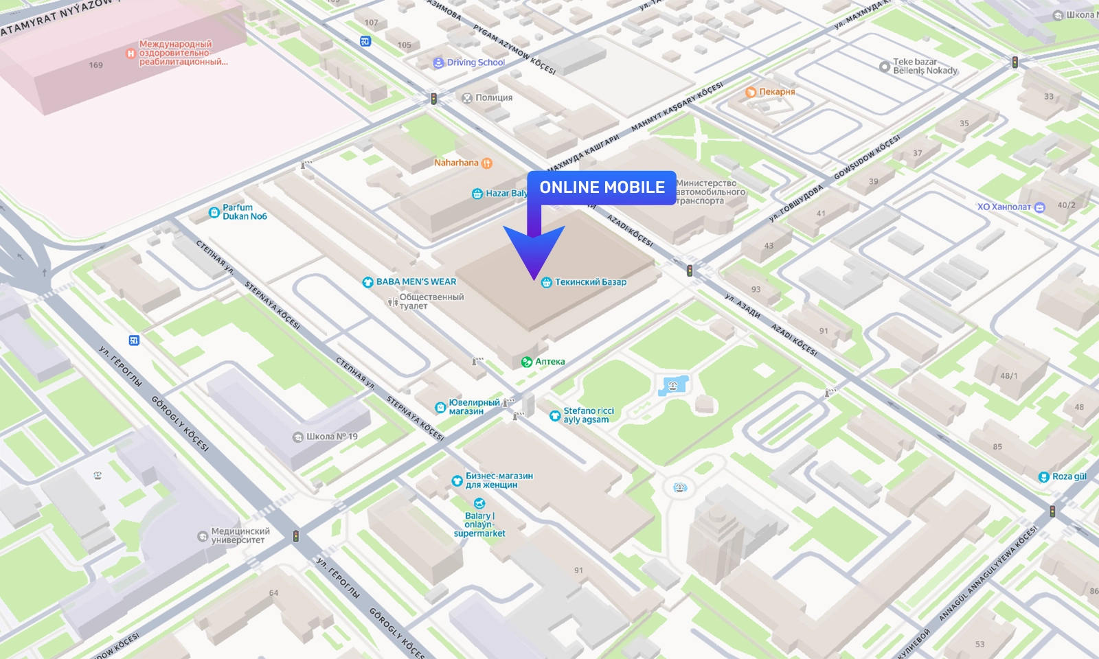 Online mobile Map Location