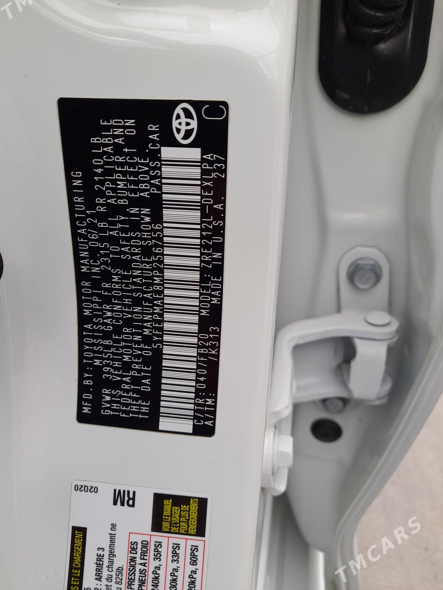 Toyota Corolla 2021 - 240 000 TMT - Ашхабад - img 8