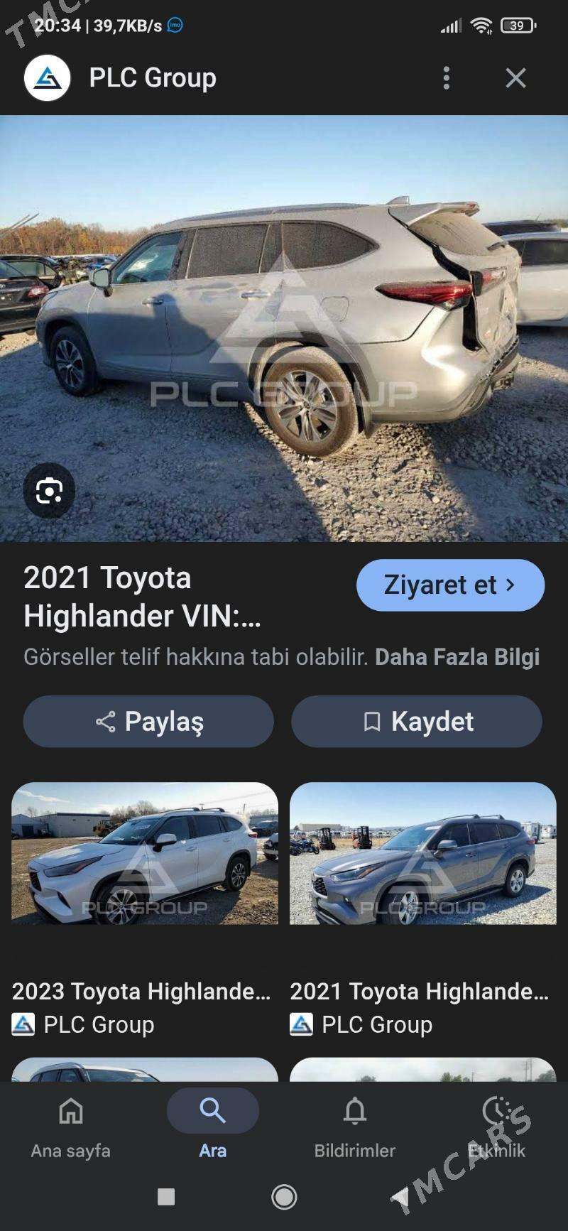 Toyota Highlander 2021 - 610 000 TMT - Dänew - img 10