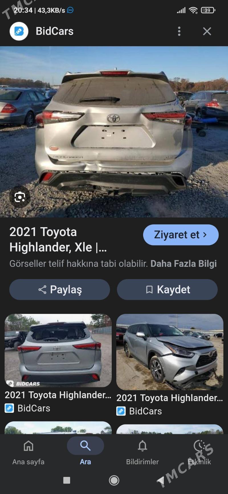 Toyota Highlander 2021 - 610 000 TMT - Dänew - img 7