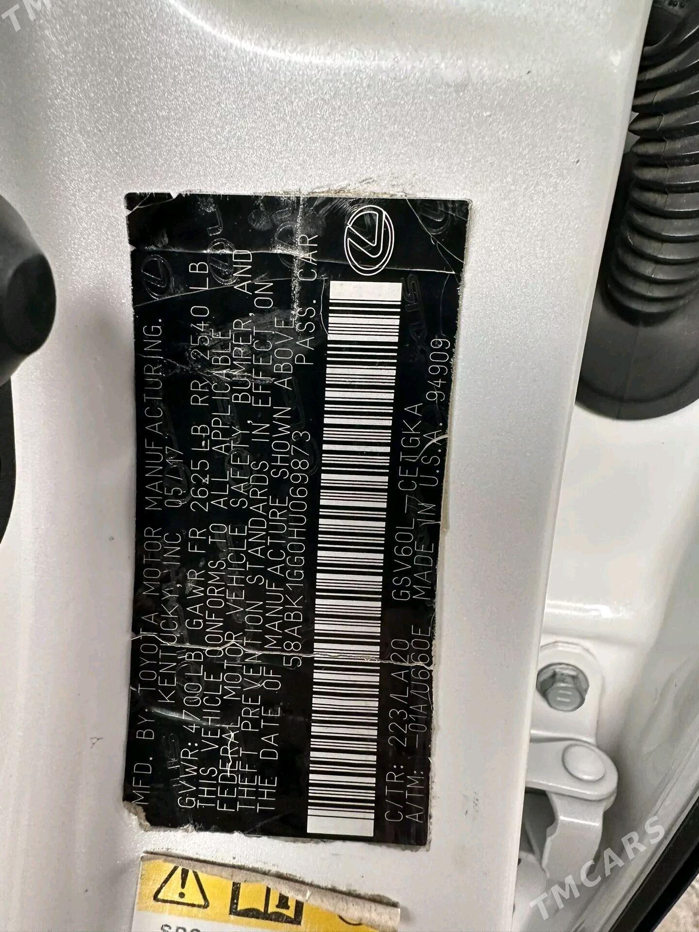 Lexus ES 350 2017 - 410 000 TMT - Ашхабад - img 10