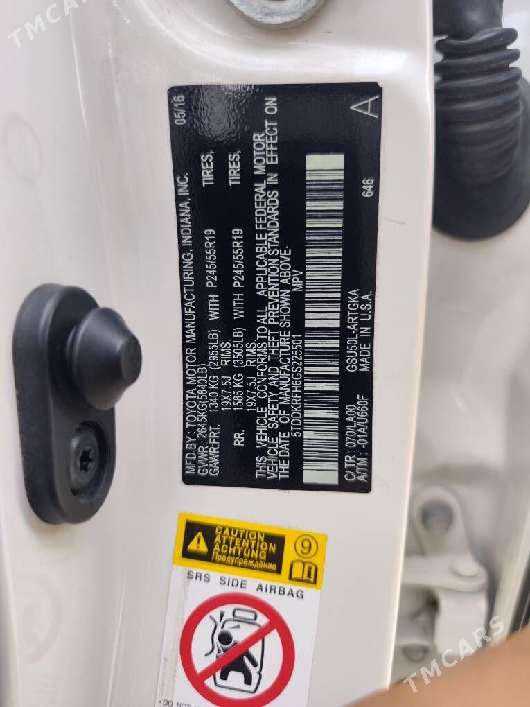 Toyota Highlander 2016 - 440 000 TMT - Чарджоу - img 6