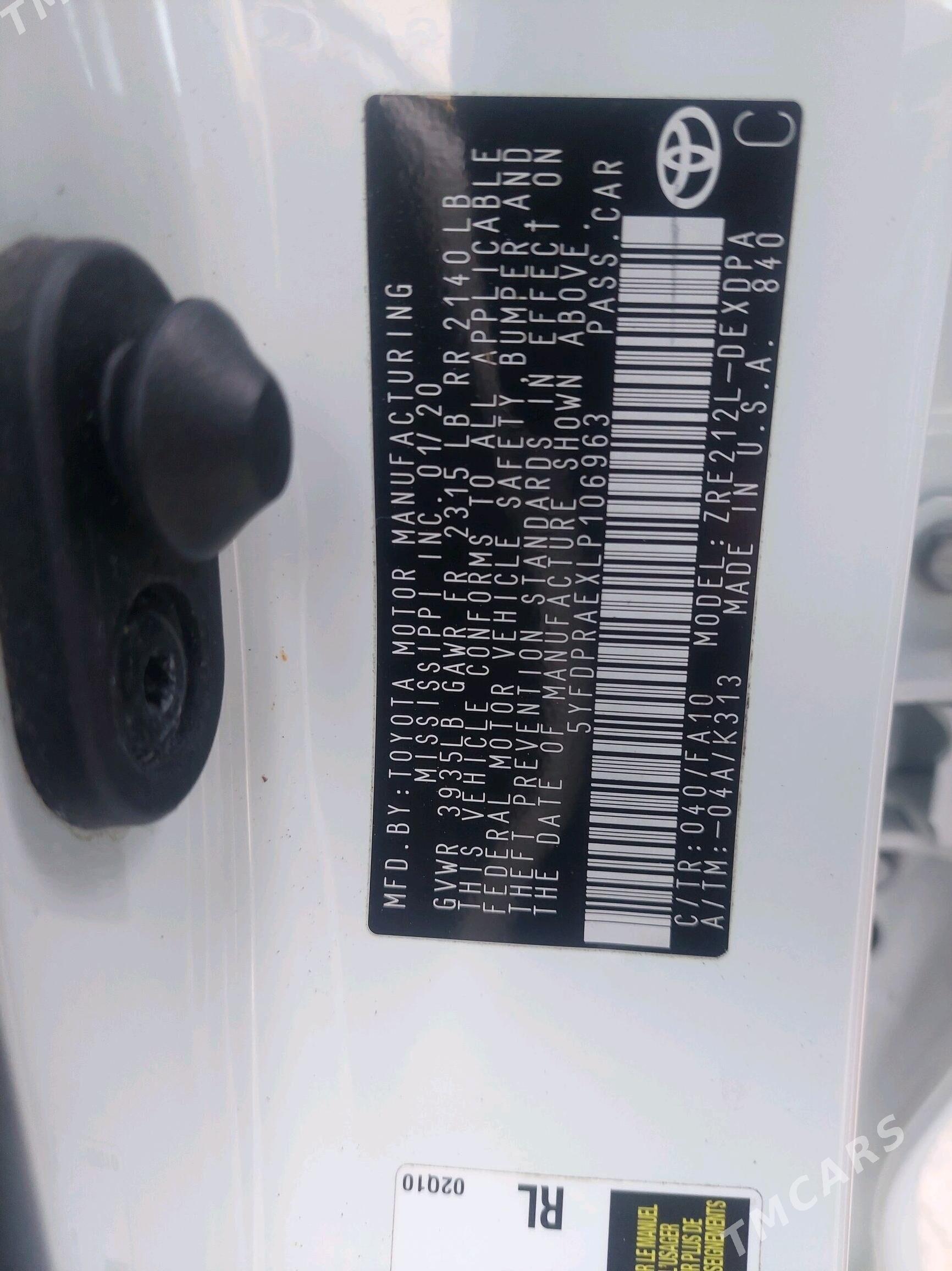 Toyota Corolla 2020 - 245 000 TMT - Ашхабад - img 5