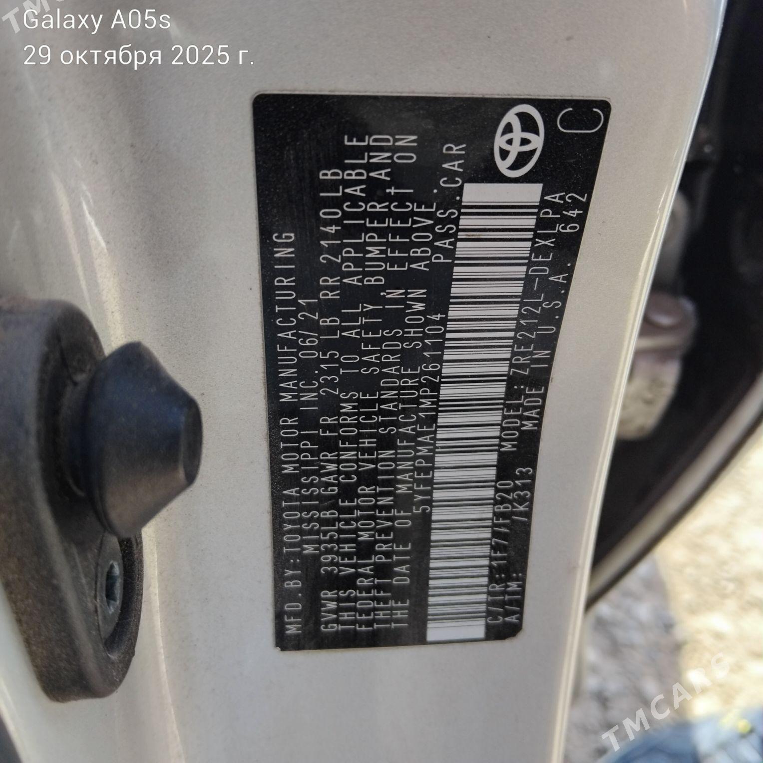 Toyota Corolla 2021 - 220 000 TMT - Байрамали - img 6