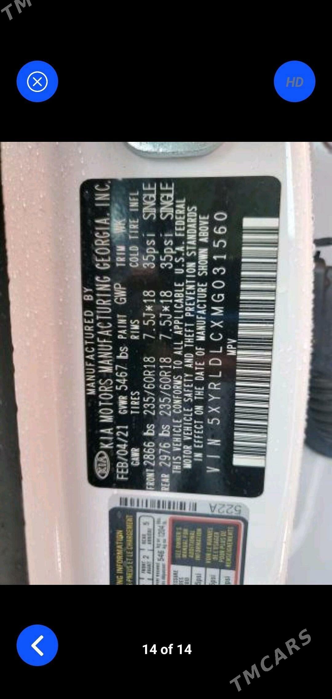 Kia Sorento 2021 - 357 000 TMT - Aşgabat - img 9