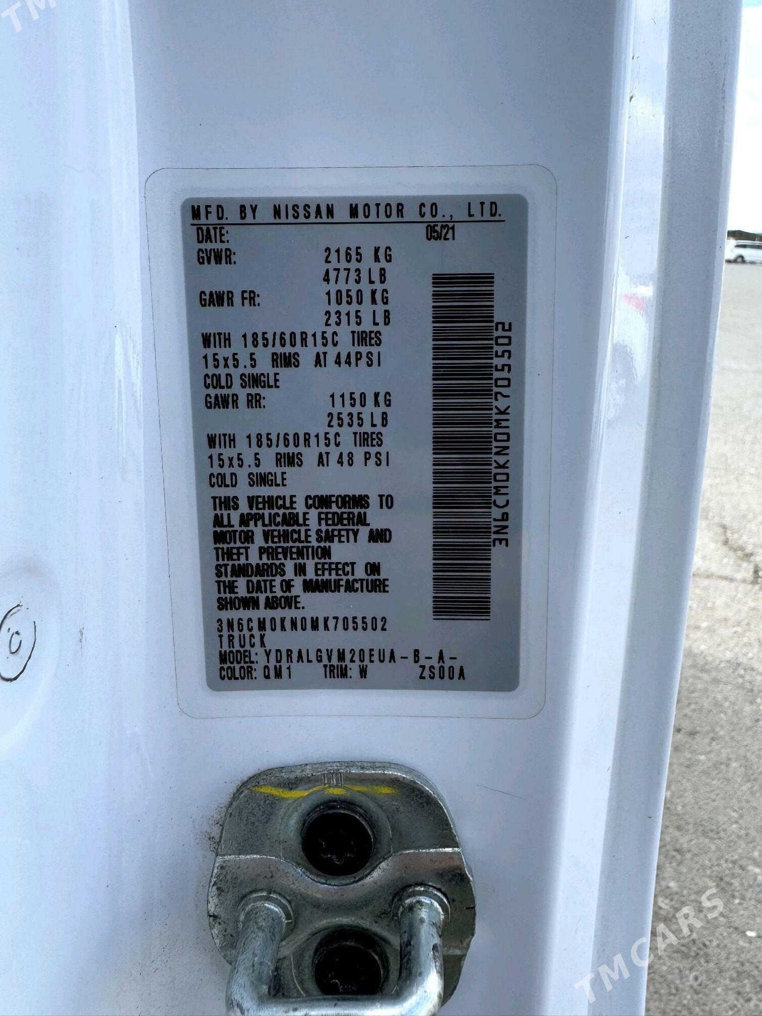 Nissan NV200 2021 - 181 000 TMT - "Altyn Asyr" Gündogar bazary (Jygyllyk) - img 9