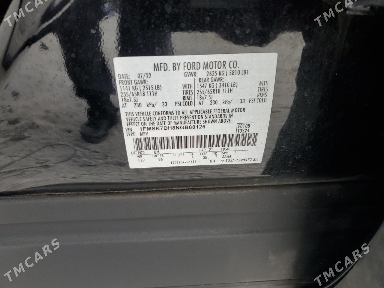 Ford Explorer 2022 - 300 000 TMT - Aşgabat - img 8